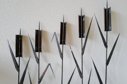 1960s Brass wall scuplture  brutalist italy