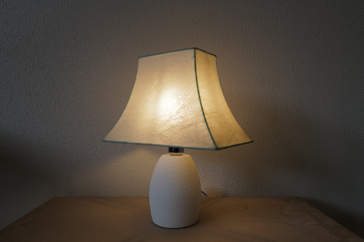 Ceramic base cocoon table lamp by Goldkant Germany 1960s ②