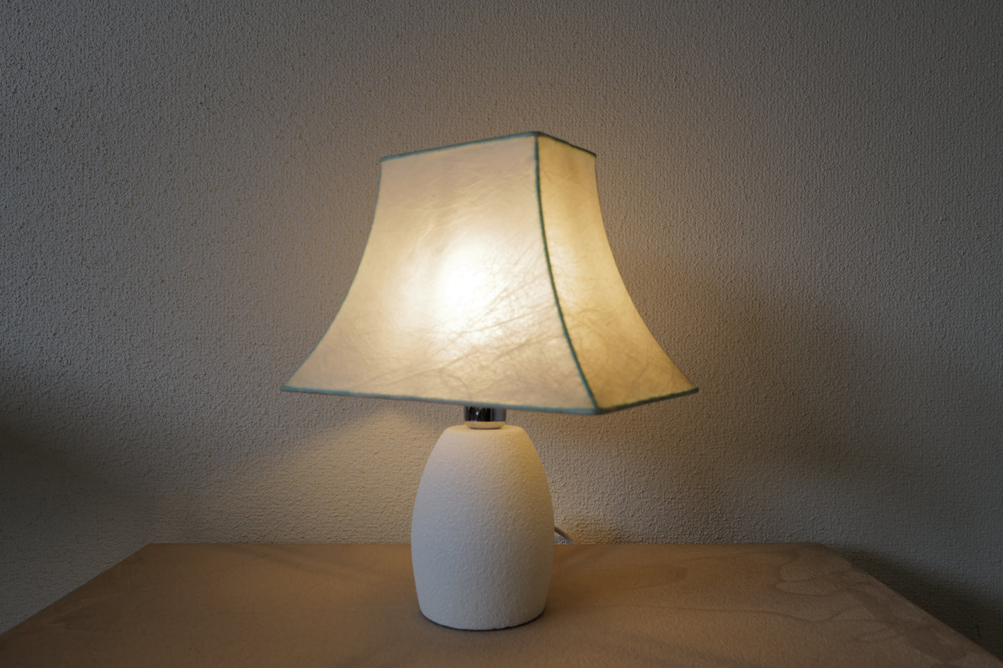 Ceramic base cocoon table lamp by Goldkant Germany 1960s ②