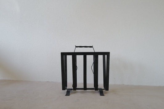 Brutalism metal  magazine rack 1960s France