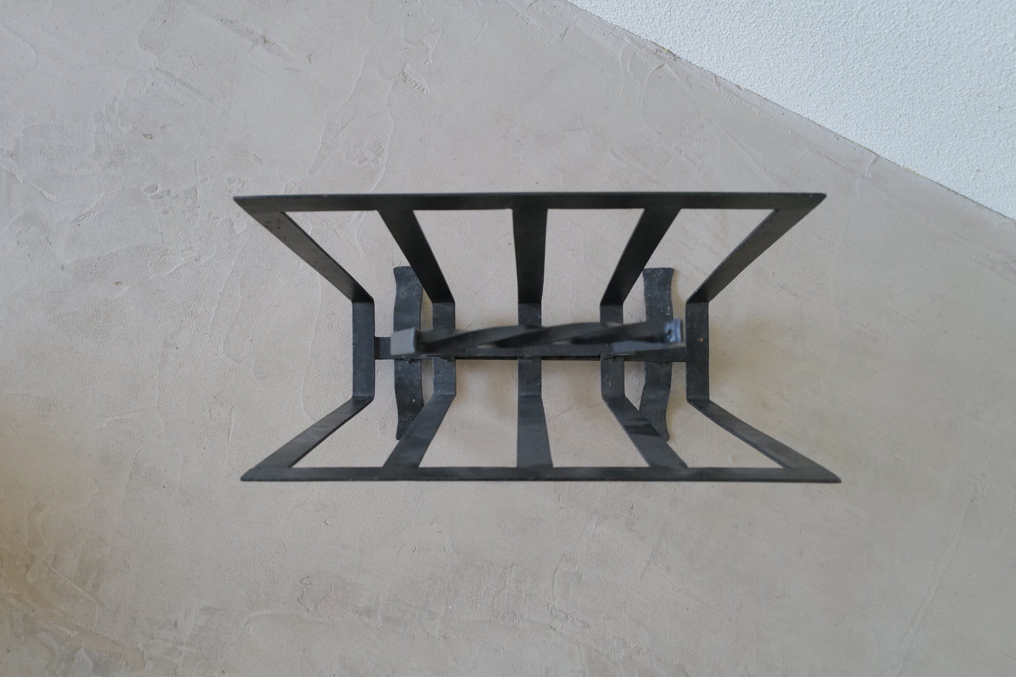 Brutalism metal  magazine rack 1960s France