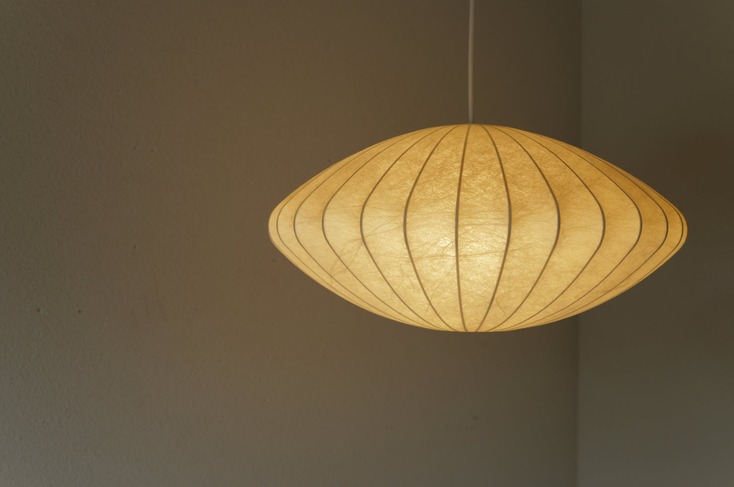 1960s cocoon pedant lamp  goldkant by Friedel WAUER