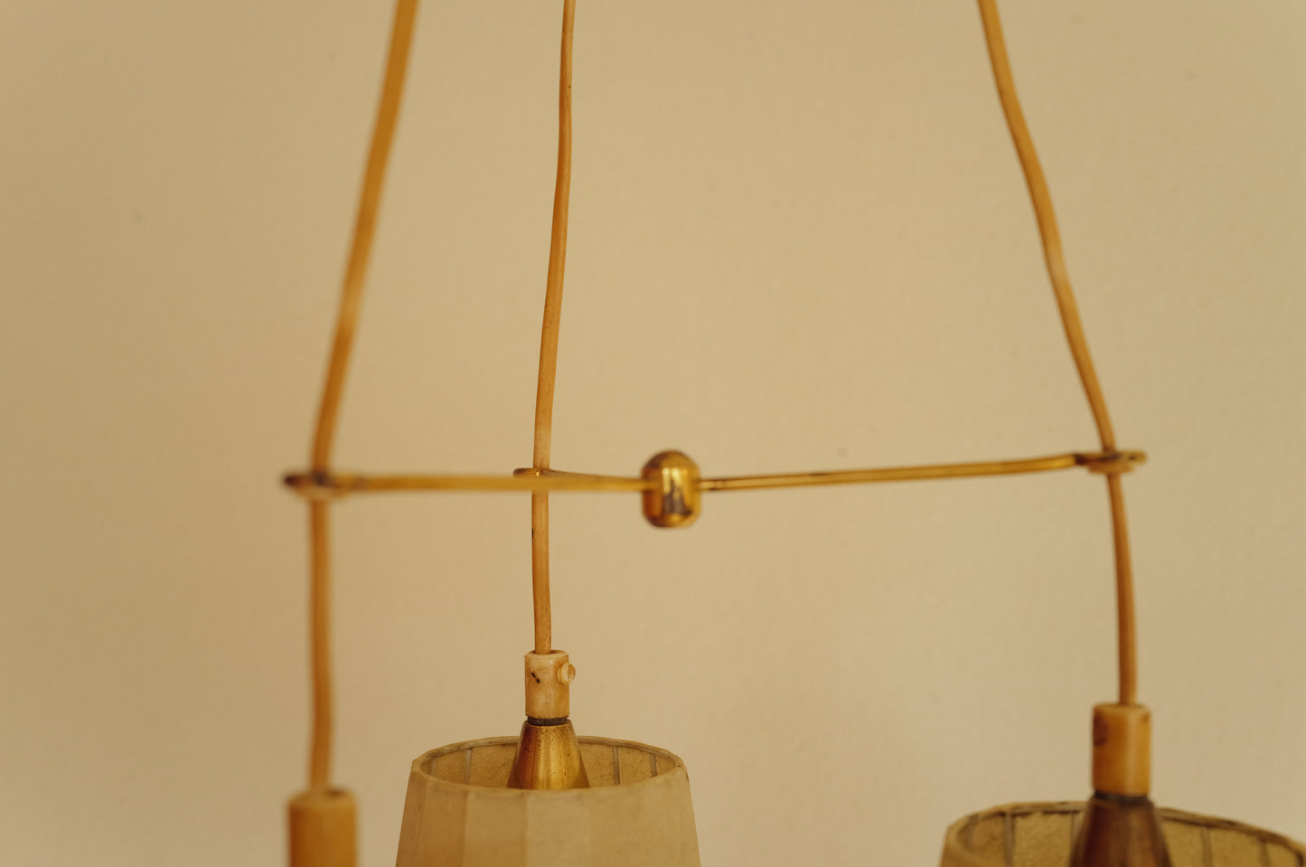 1950s cocoon cascade ceiling lamp with 3 shades