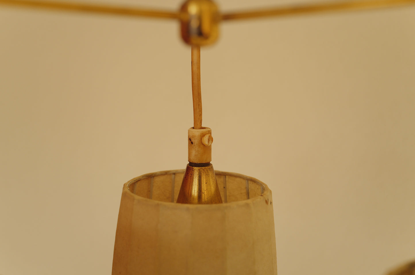 1950s cocoon cascade ceiling lamp with 3 shades