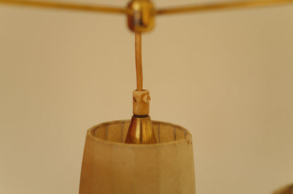 1950s cocoon cascade ceiling lamp with 3 shades