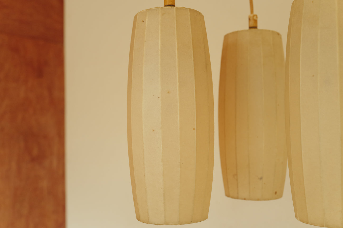 1950s cocoon cascade ceiling lamp with 3 shades
