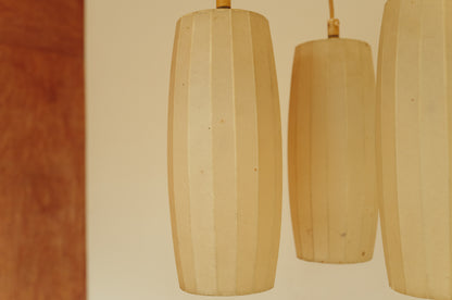 1950s cocoon cascade ceiling lamp with 3 shades