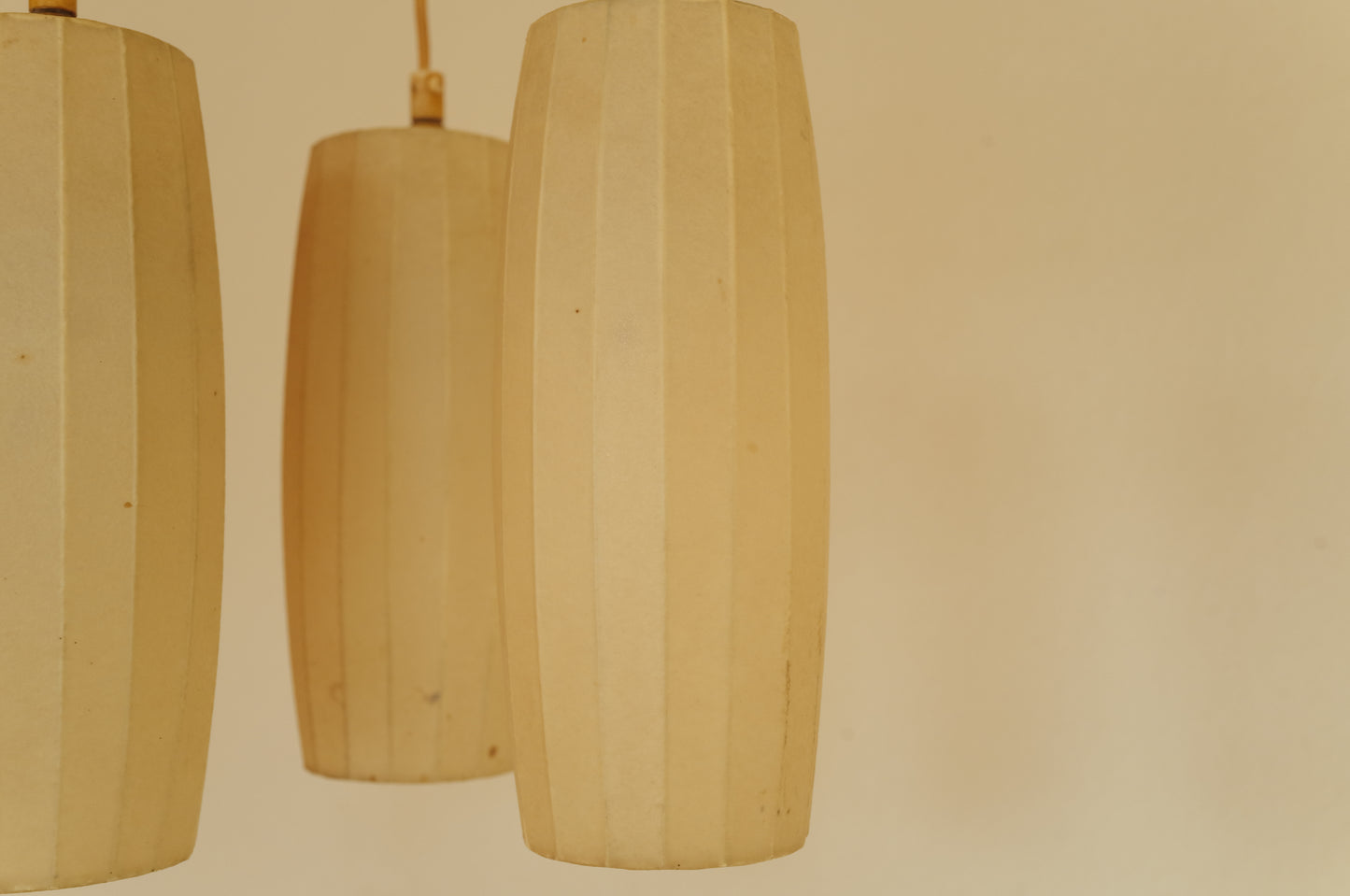 1950s cocoon cascade ceiling lamp with 3 shades