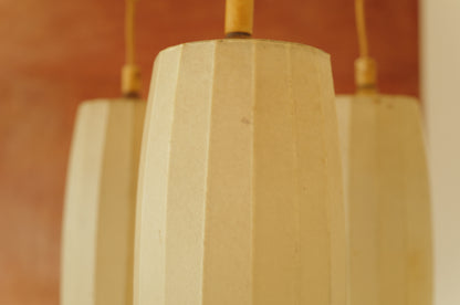 1950s cocoon cascade ceiling lamp with 3 shades