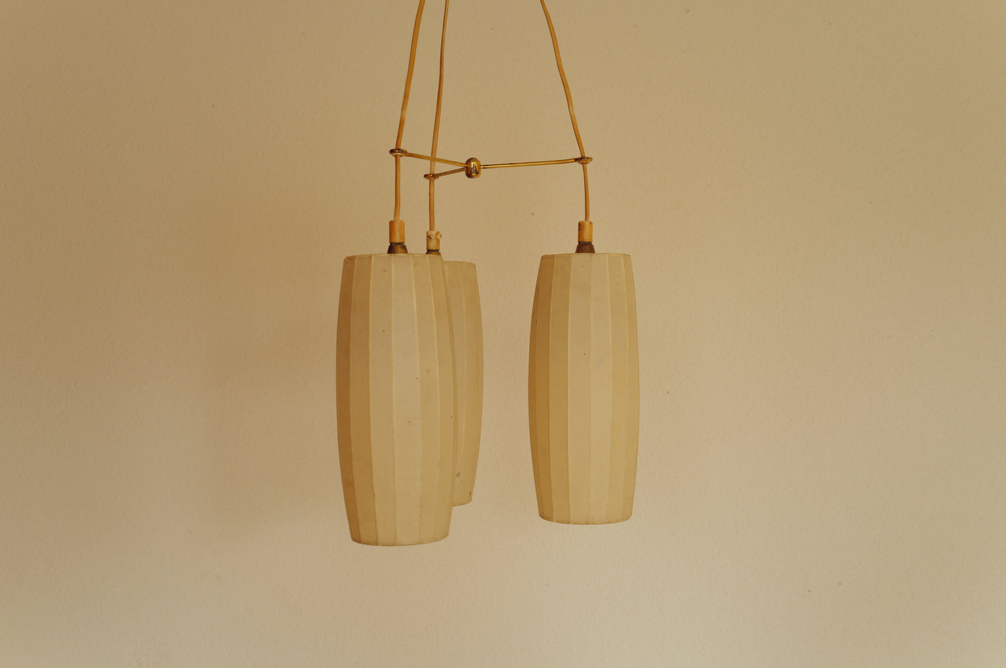 1950s cocoon cascade ceiling lamp with 3 shades