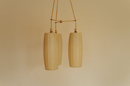1950s cocoon cascade ceiling lamp with 3 shades