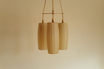 1950s cocoon cascade ceiling lamp with 3 shades