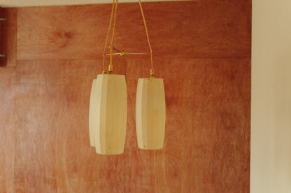 1950s cocoon cascade ceiling lamp with 3 shades