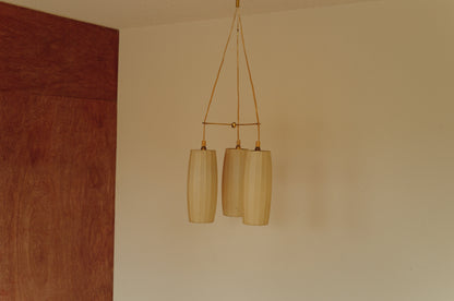 1950s cocoon cascade ceiling lamp with 3 shades