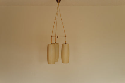 1950s cocoon cascade ceiling lamp with 3 shades