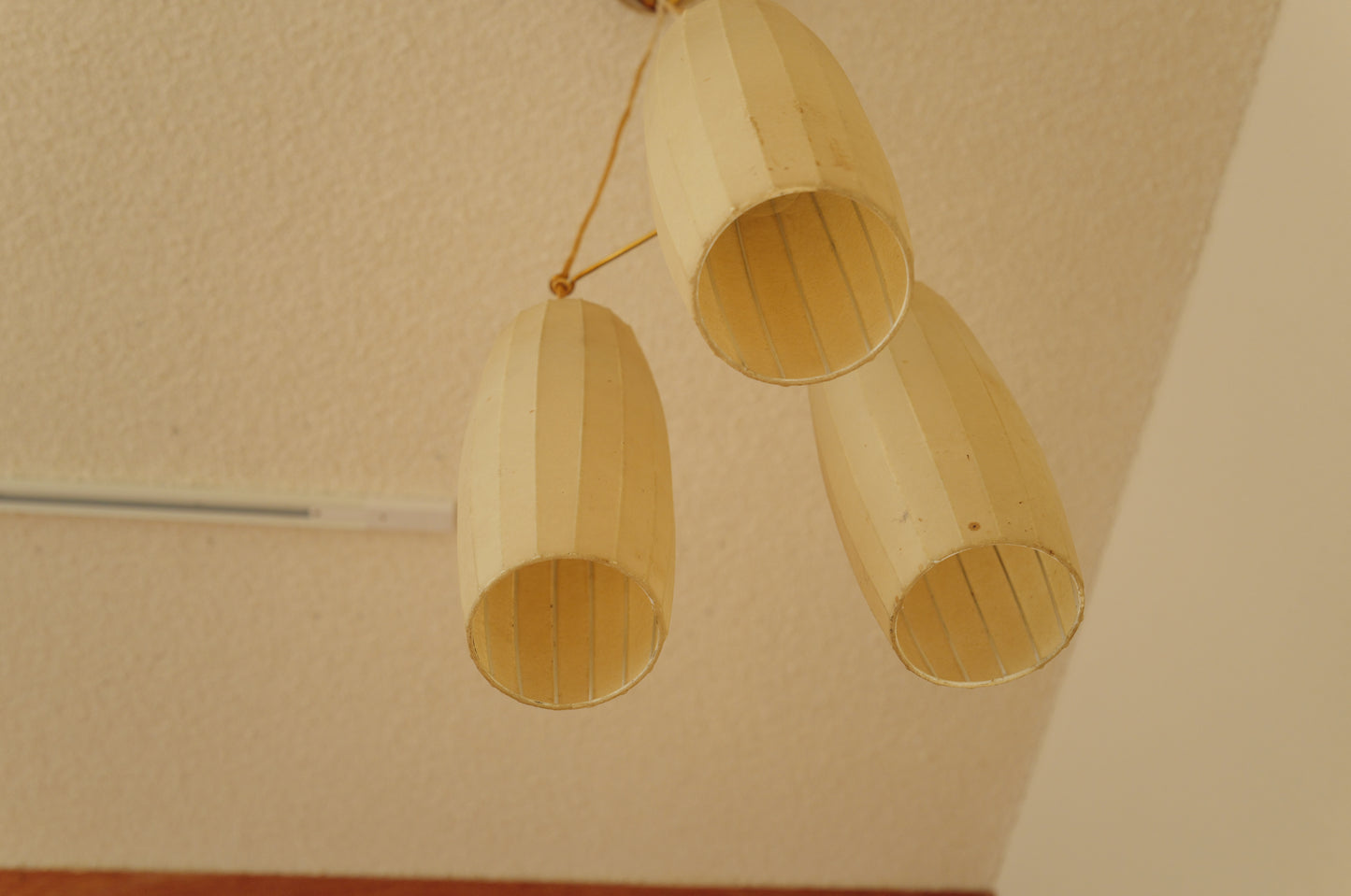 1950s cocoon cascade ceiling lamp with 3 shades