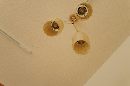 1950s cocoon cascade ceiling lamp with 3 shades