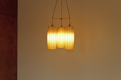 1950s cocoon cascade ceiling lamp with 3 shades
