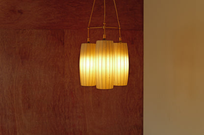 1950s cocoon cascade ceiling lamp with 3 shades
