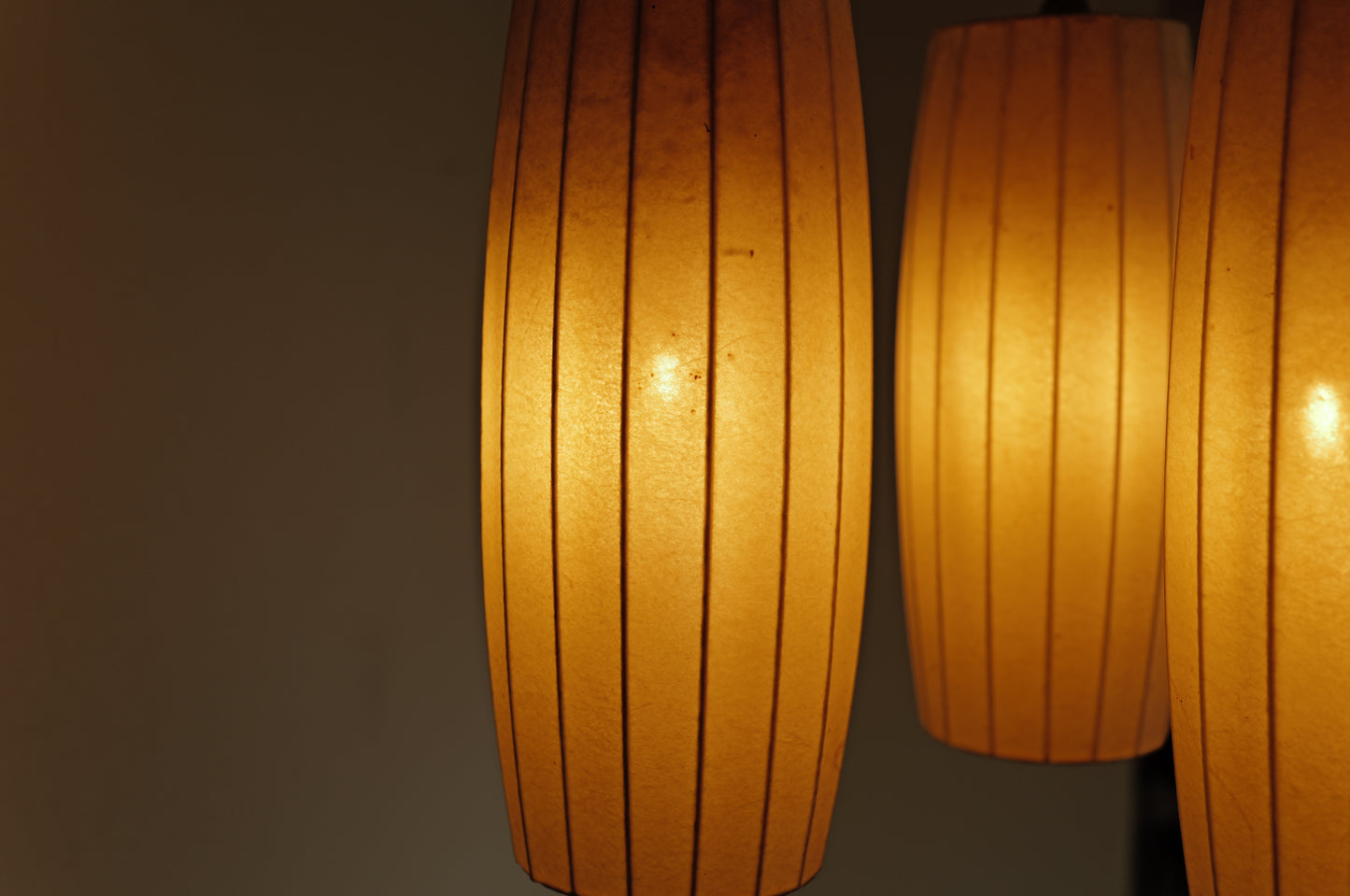 1950s cocoon cascade ceiling lamp with 3 shades