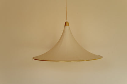 1960s cocoon pendant lamp.Trumpet design Italian XXL