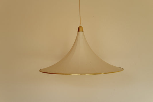 1960s cocoon pendant lamp.Trumpet design Italian XXL