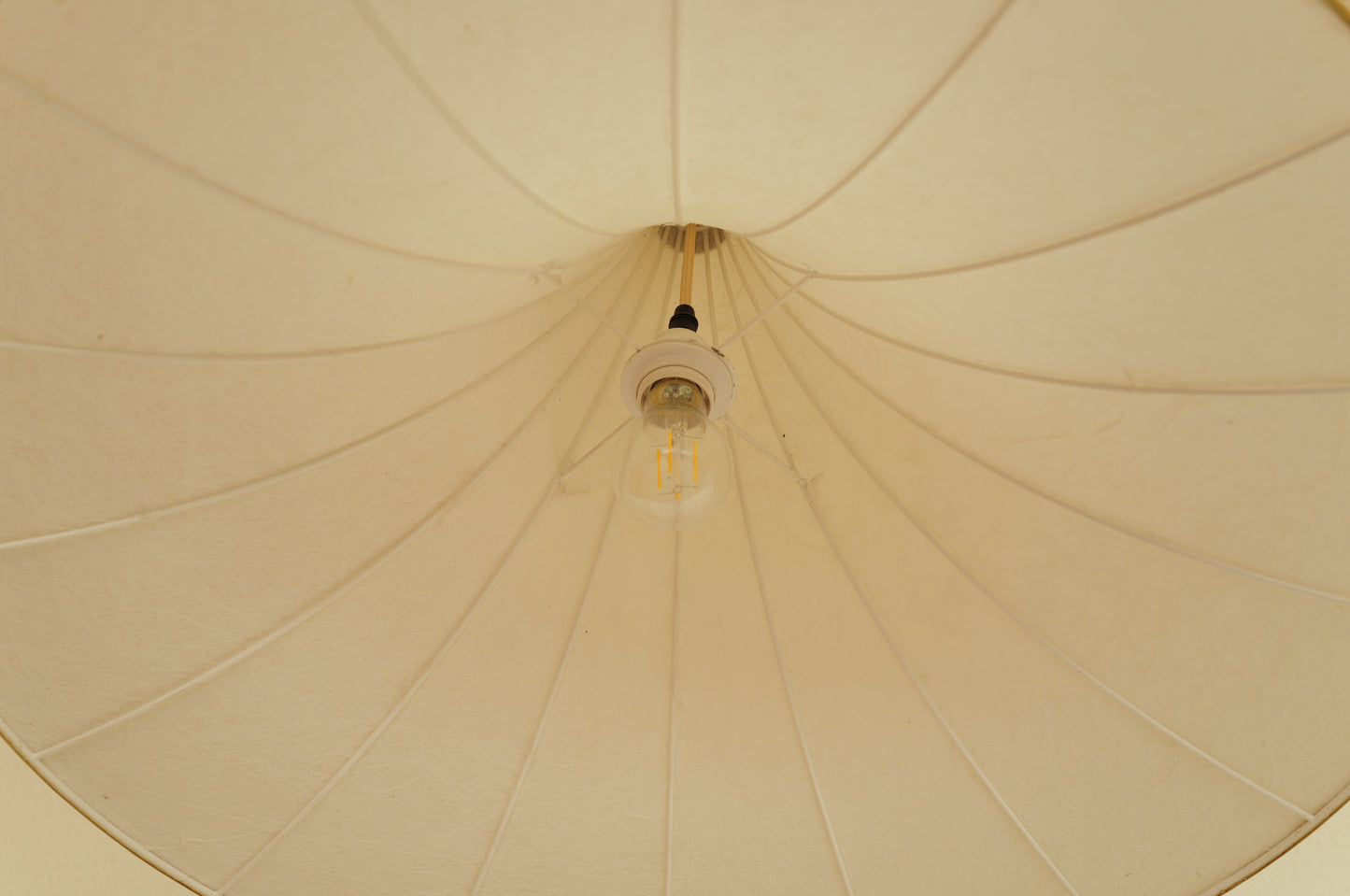 1960s cocoon pendant lamp.Trumpet design Italian XXL