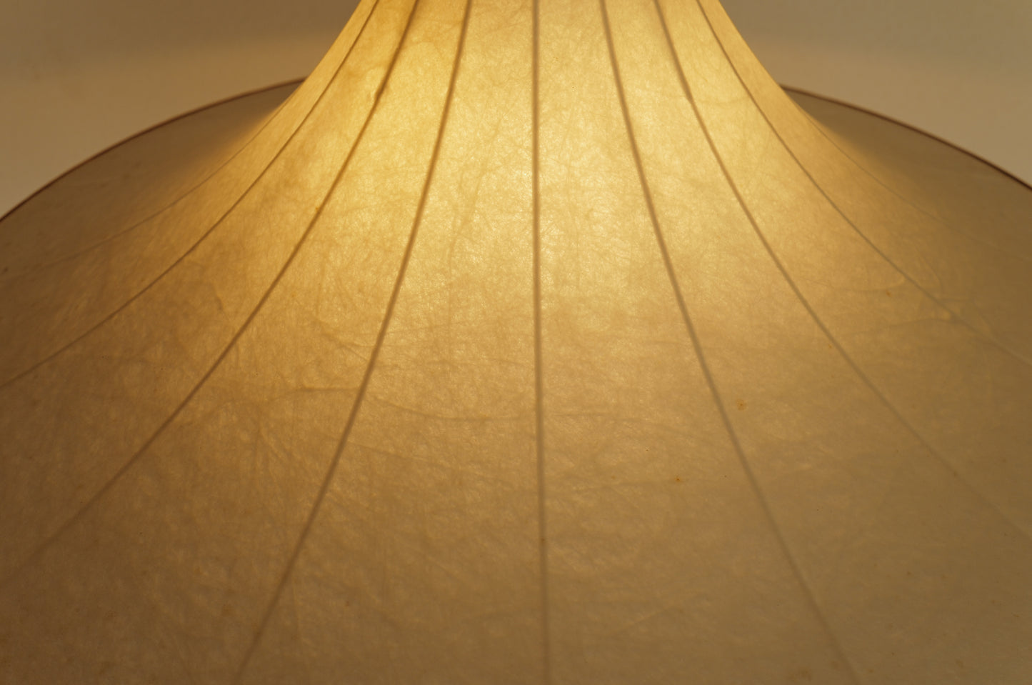 1960s cocoon pendant lamp.Trumpet design Italian XXL