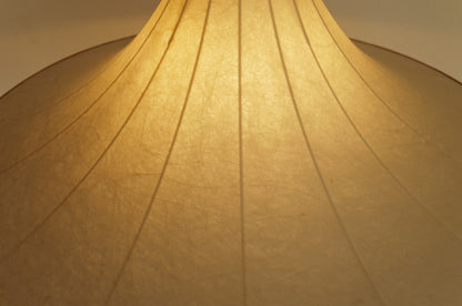 1960s cocoon pendant lamp.Trumpet design Italian XXL