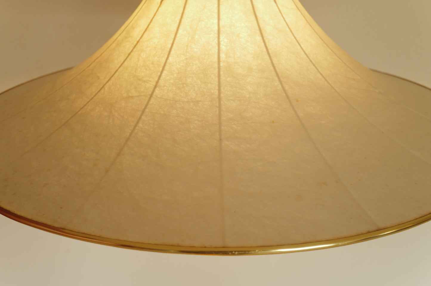 1960s cocoon pendant lamp.Trumpet design Italian XXL
