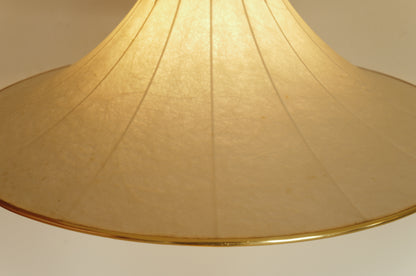 1960s cocoon pendant lamp.Trumpet design Italian XXL