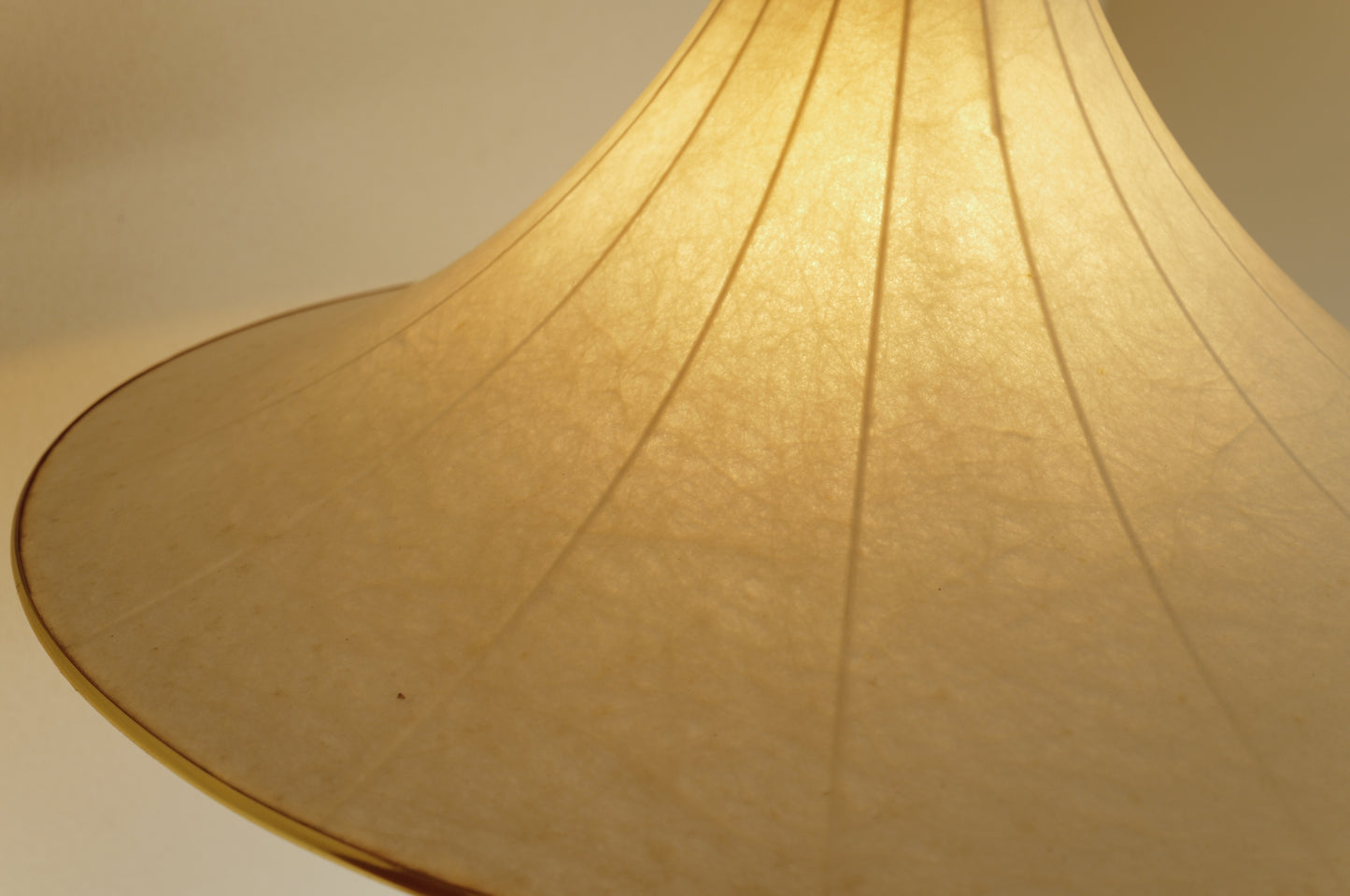 1960s cocoon pendant lamp.Trumpet design Italian XXL