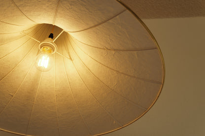 1960s cocoon pendant lamp.Trumpet design Italian XXL