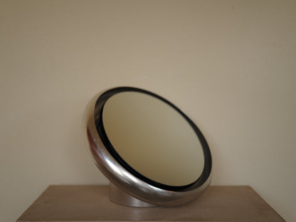 1970s Italian Space Age Table Mirror with Backlight