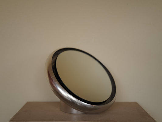 1970s Italian Space Age Table Mirror with Backlight