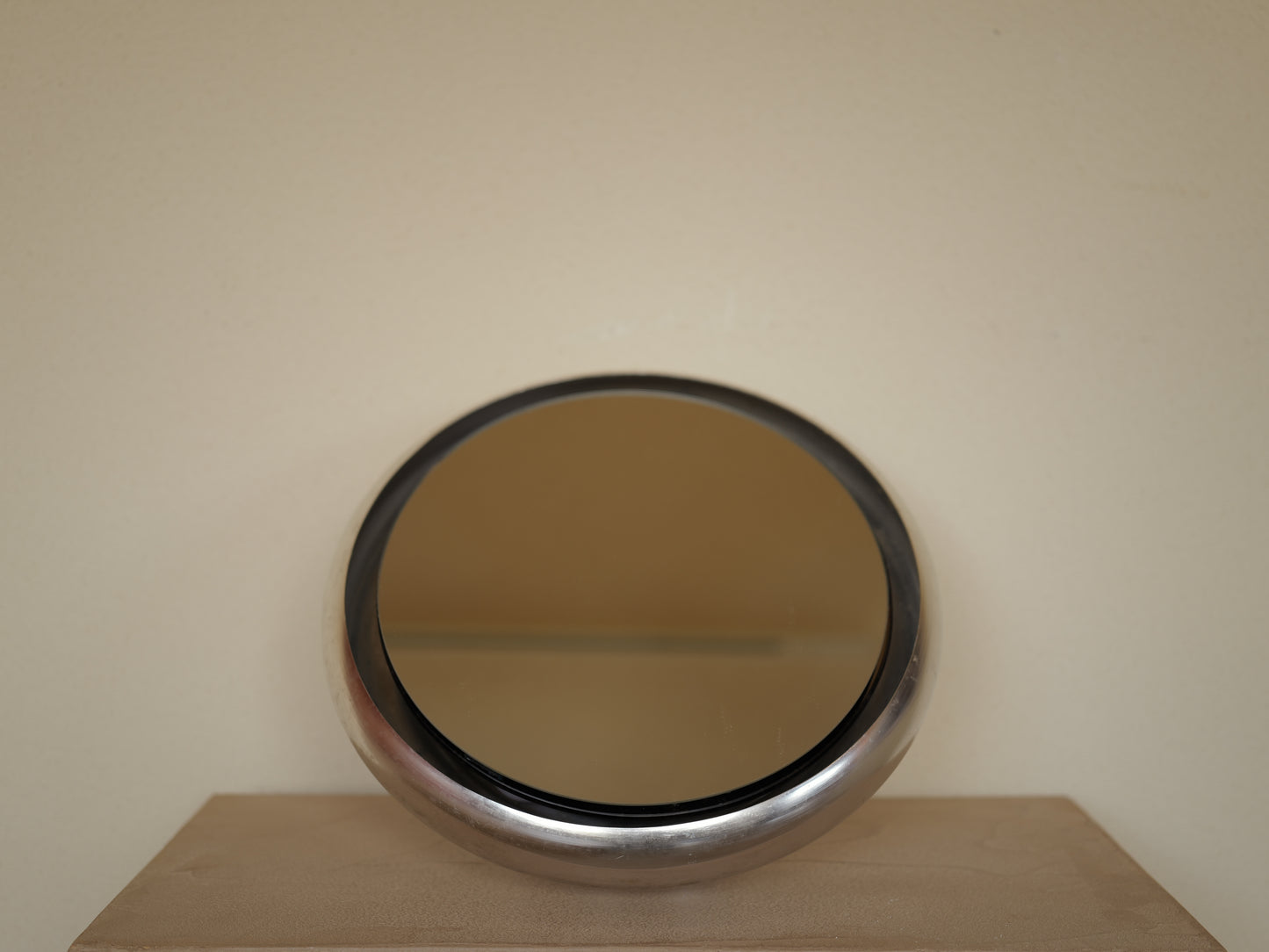 1970s Italian Space Age Table Mirror with Backlight