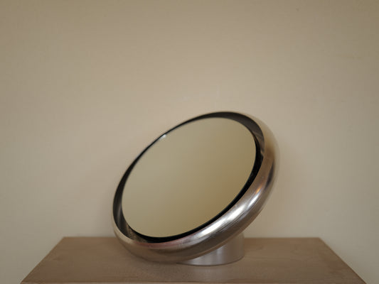 1970s Italian Space Age Table Mirror with Backlight