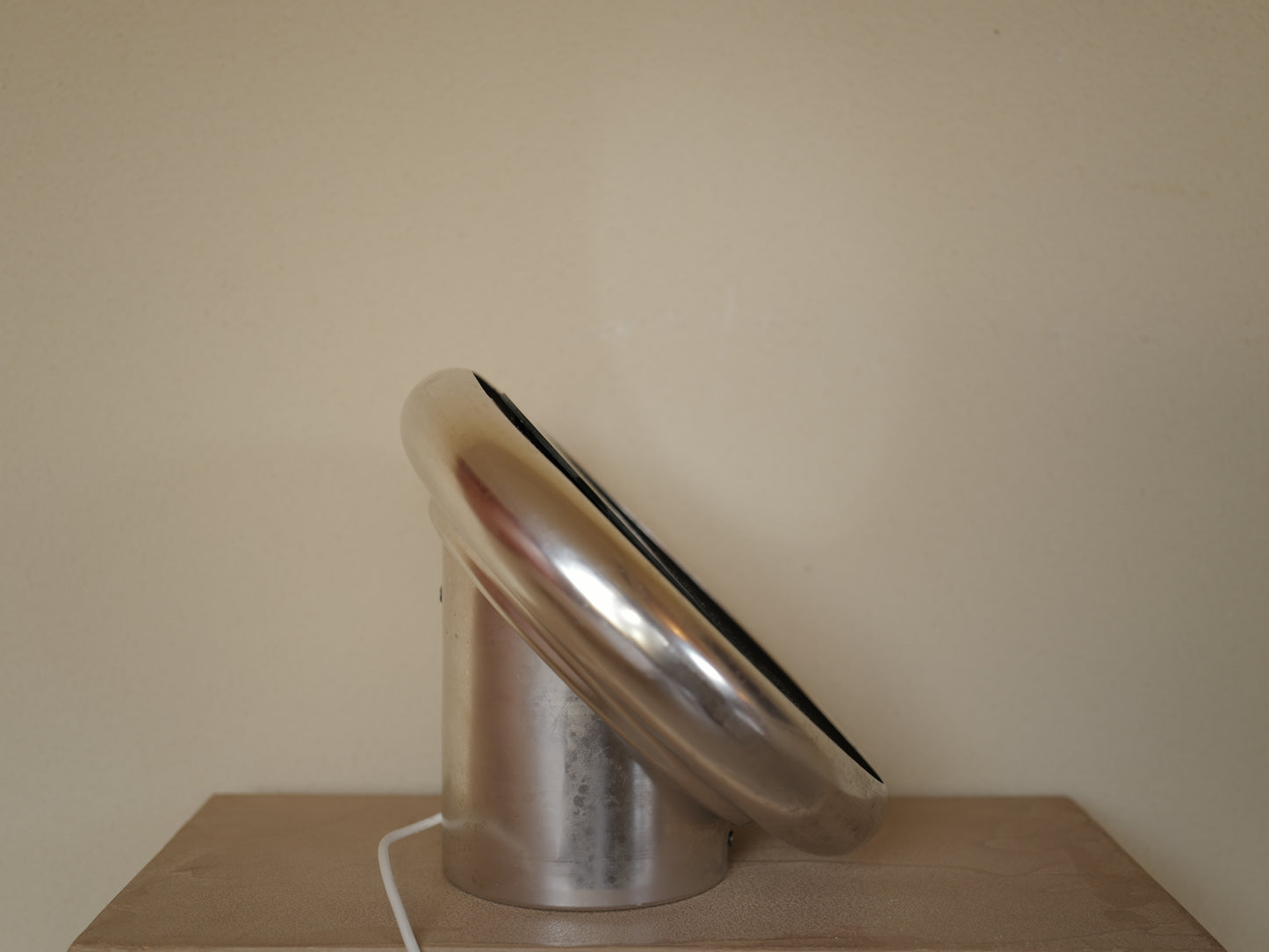 1970s Italian Space Age Table Mirror with Backlight