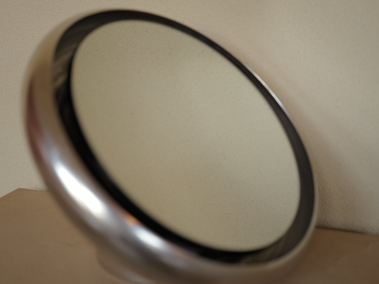 1970s Italian Space Age Table Mirror with Backlight