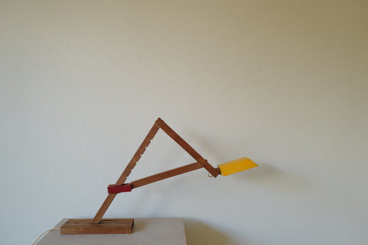 1960s wood desk lamp