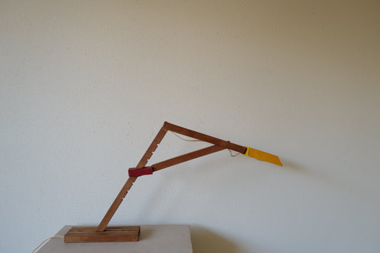 1960s wood desk lamp