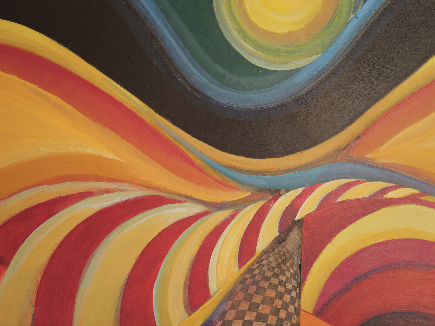 1960s Abstract Modernist Oil Painting ①