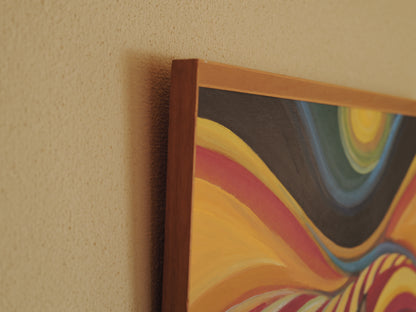 1960s Abstract Modernist Oil Painting ①