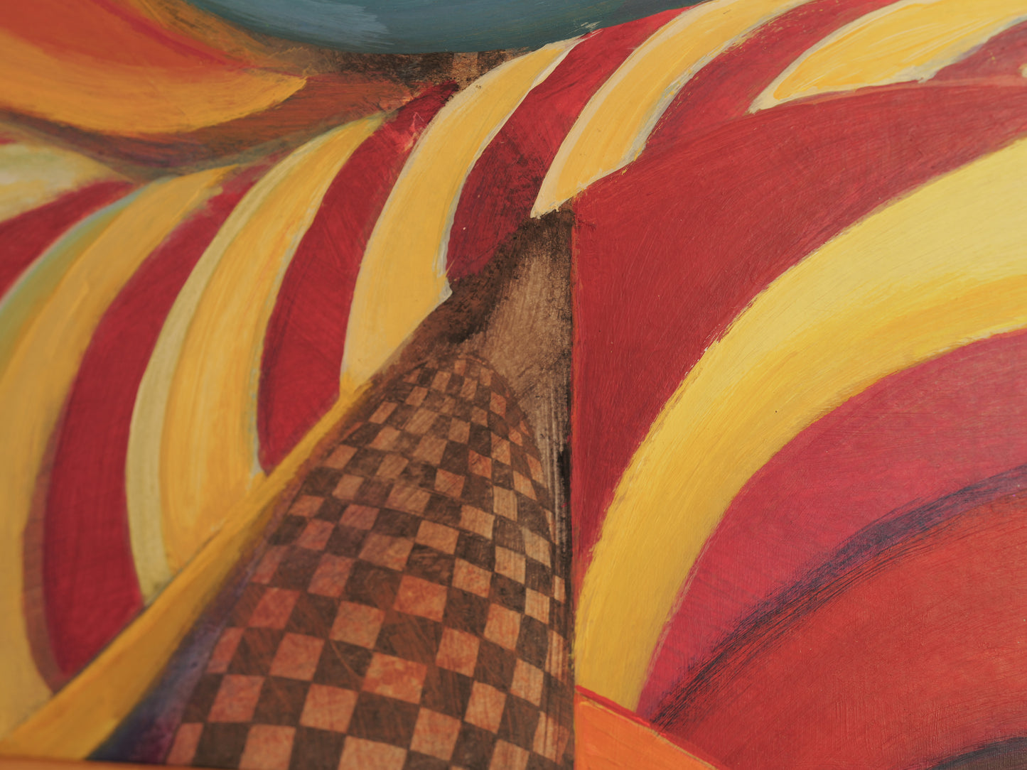 1960s Abstract Modernist Oil Painting ①