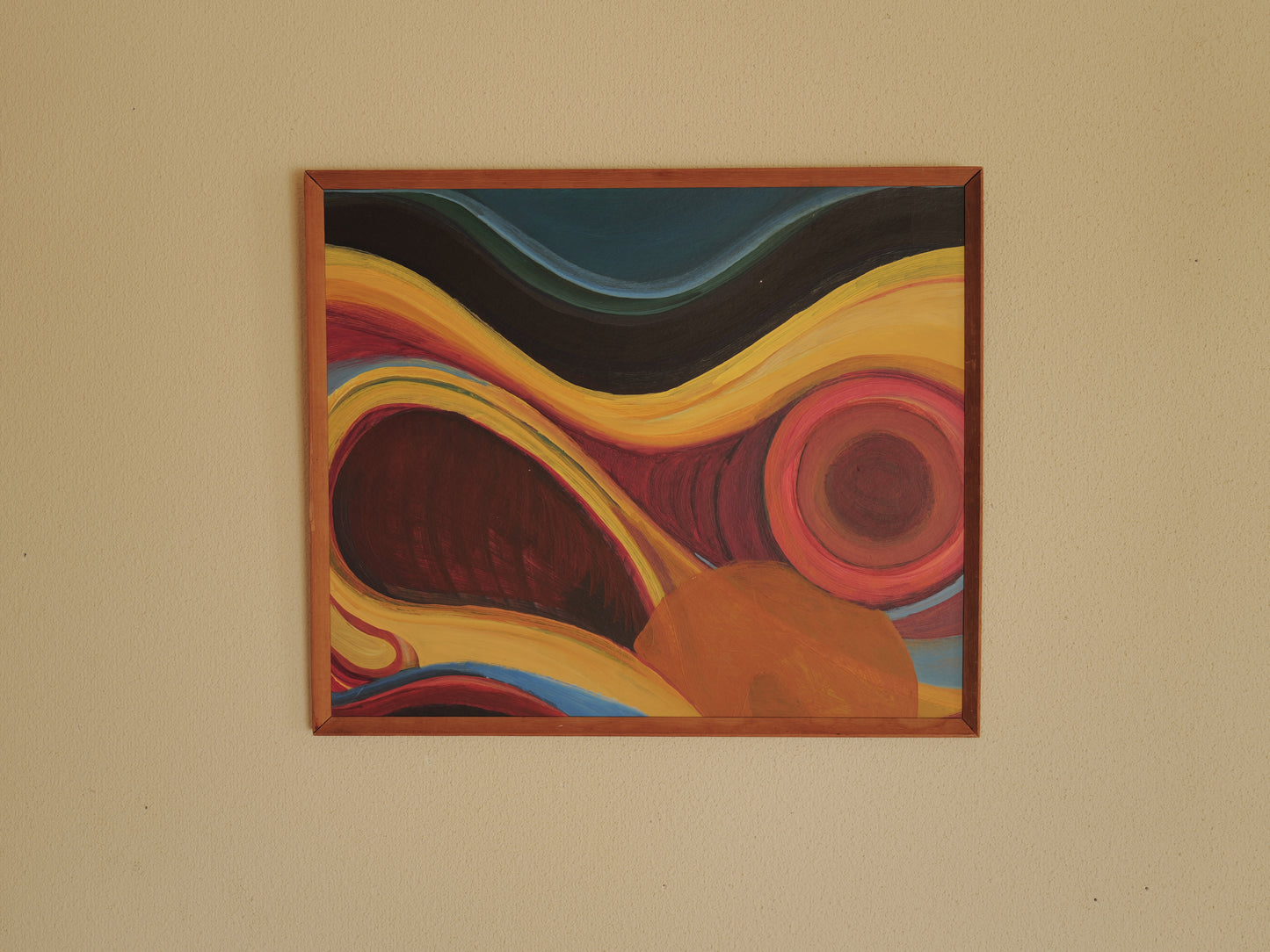 1960s Abstract Modernist Oil Painting ②
