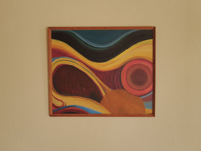1960s Abstract Modernist Oil Painting ②