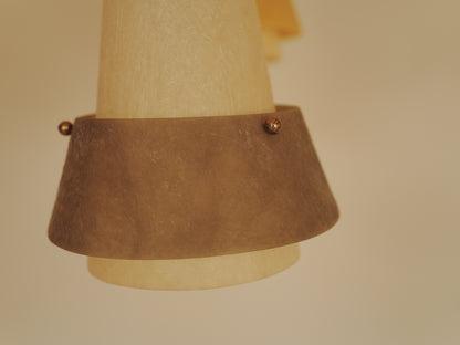 1950s fiberglass cascade ceiling lamp. 3 shades