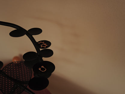 1950s perforated iron with clover motif.style of Mathieu Matégot