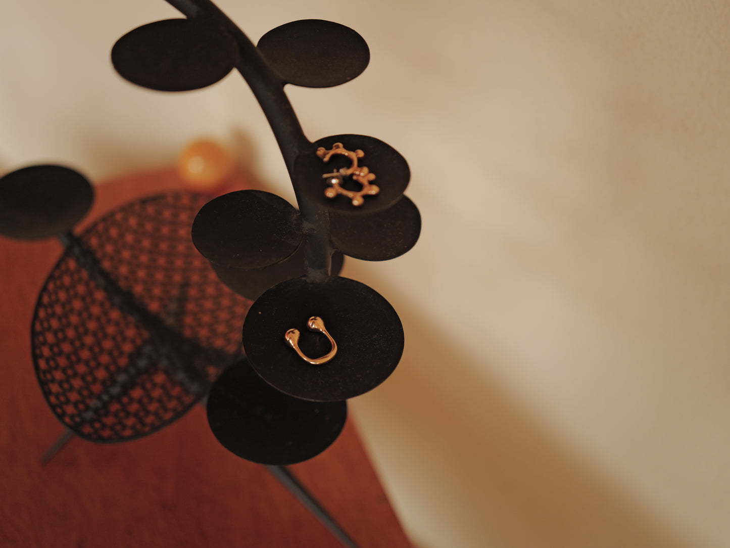 1950s perforated iron with clover motif.style of Mathieu Matégot