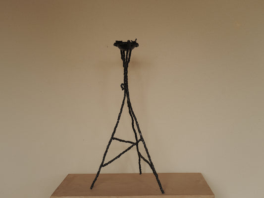 1960s Handcrafted wrought iron ashtray, brutalist sculpture